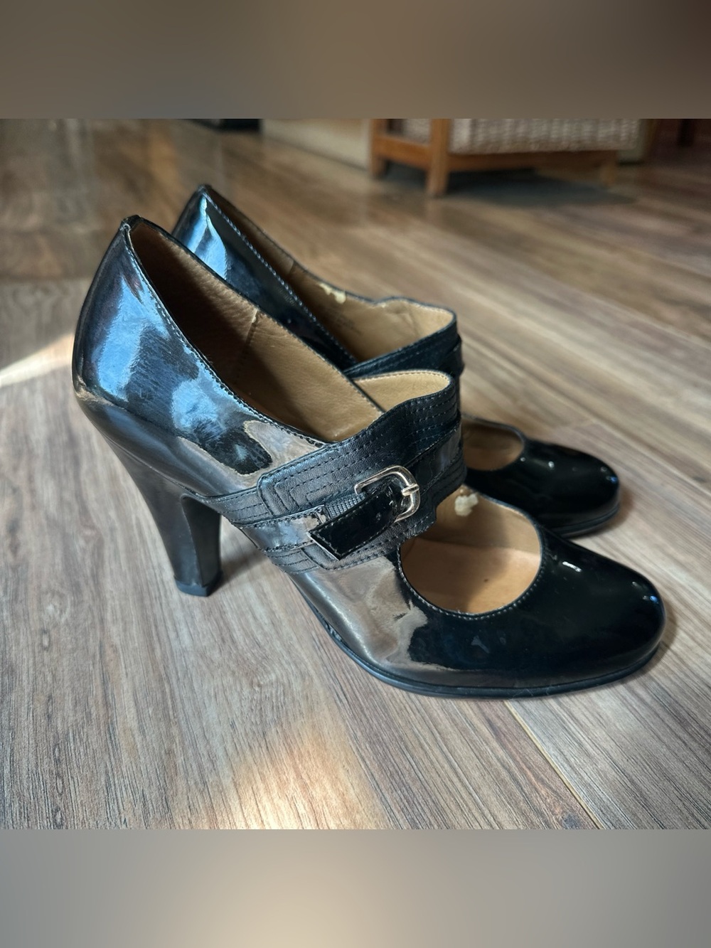 Sofft Mary Jane Pumps Womens 9M Black Patent Leather